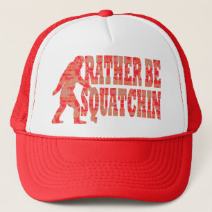 Seien Sie eher squatchin, rote Tarnung Truckerkappe