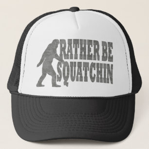 Seien Sie eher squatchin, Schwarztarnung Truckerkappe