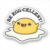 Seien Sie eigen-gewachsener Funny Egg Pun Aufkleber (Vorderseite)