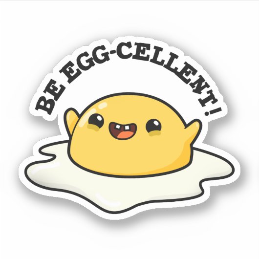 Seien Sie eigen-gewachsener Funny Egg Pun Aufkleber (Vorderseite)