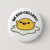 Seien Sie eigen-gewachsener Funny Egg Pun Button (Vorderseite)