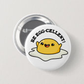 Seien Sie eigen-gewachsener Funny Egg Pun Button (Vorne & Hinten)