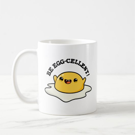 Seien Sie eigen-gewachsener Funny Egg Pun Kaffeetasse (Links)