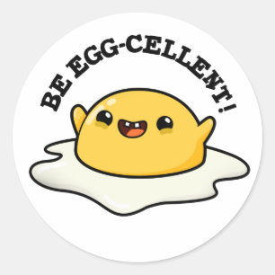Seien Sie eigen-gewachsener Funny Egg Pun Runder Aufkleber