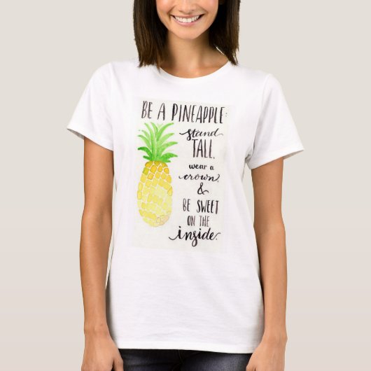 Seien Sie ein Ananas-Ärmel-Sommer-T-Shirt T-Shirt (Vorderseite)