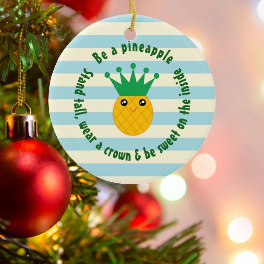 Seien Sie ein Ananas Inspiration Weihnachten Keramik Ornament