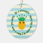 Seien Sie ein Ananas Inspiration Weihnachten Keramik Ornament (Links)