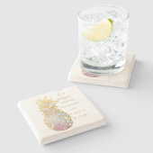 Seien Sie ein Ananas-Stein-Untersetzer Steinuntersetzer (Seitenansicht)