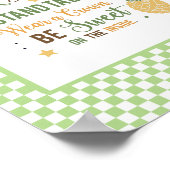 Seien Sie ein Ananas Word Art Poster (Ecke)