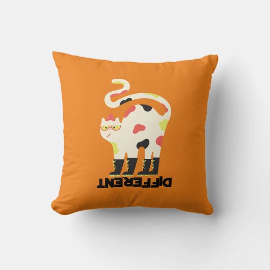 Seien Sie ein anderes lustiges Katzendesign Kissen (Vorderseite)