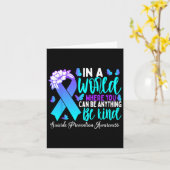 Seien Sie ein Aquamariner Lila Kampf gegen Selbstm Karte (Gelbe Blume)