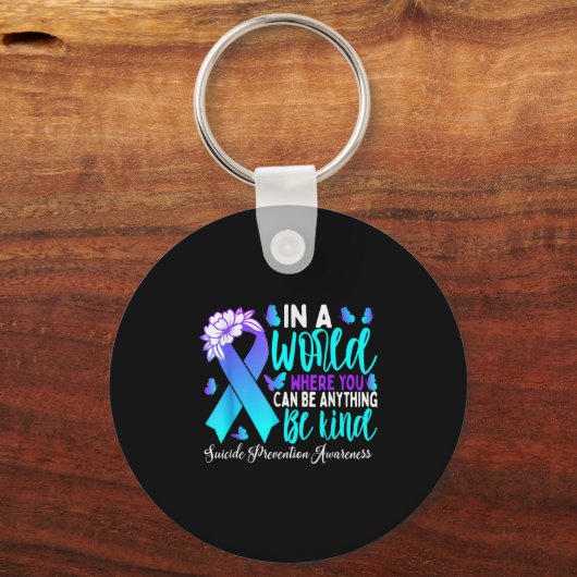 Seien Sie ein Aquamariner Lila Kampf gegen Selbstm Schlüsselanhänger (Vorderseite)