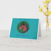 Seien Sie ein besorgter Pferdeausweis und kein sch Karte (Gelbe Blume)