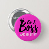 Seien Sie ein Chef FRAGEN MICH WIE! Button (Vorne & Hinten)