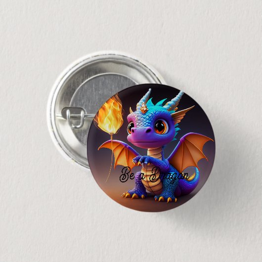 Seien Sie ein Drachen-Button Button (Vorne & Hinten)