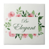 "Seien Sie ein elegantes Blumenangebot Fliese (Vorderseite)