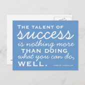 Seien Sie ein Erfolg - Motivierend Postkarte (Vorne/Hinten)