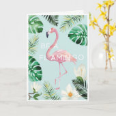 Seien Sie ein Flamingo-Geburtstagskarte Karte (Gelbe Blume)