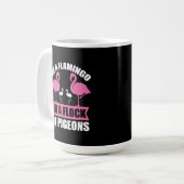 Seien Sie ein Flamingo in einer Flock von Tauben-1 Kaffeetasse (Vorderseite Links)