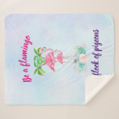 Seien Sie ein Flamingo in einer Taubenschlocke Sherpadecke (Vorderseite (Horizontal))