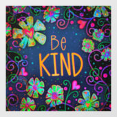 Seien Sie ein freundliches "Inspirivity"-Fenster Fensteraufkleber (Blatt)