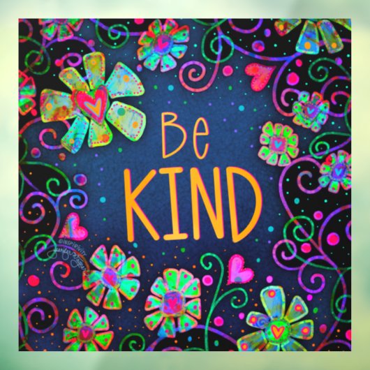 Seien Sie ein freundliches "Inspirivity"-Fenster Fensteraufkleber (Blatt 3)