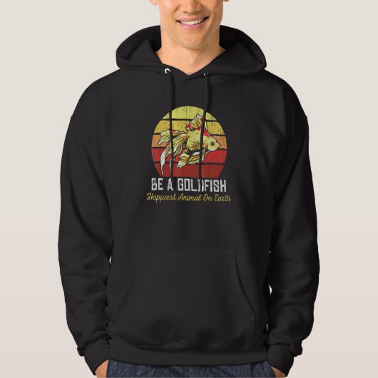 Seien Sie ein Goldfisch, das am glücklichsten ist Hoodie (Vorderseite)