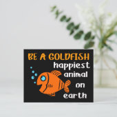 Seien Sie ein Goldfish Funny Soccer Motivation Zit Postkarte (Stehend Vorderseite)
