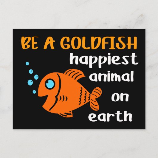 Seien Sie ein Goldfish Funny Soccer Motivation Zit Postkarte (Vorderseite)