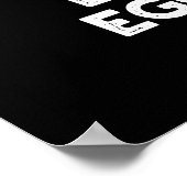 Seien Sie ein gutes Ei-Beispiel Funny Egg Pun Dark Poster (Ecke)