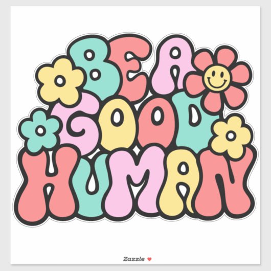 Seien Sie ein gutes Geschenk für den Retro-Kindnes Aufkleber (Blatt)