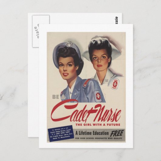 Seien Sie ein Kaddet-Krankenpfleger Postkarte (Vorne/Hinten)