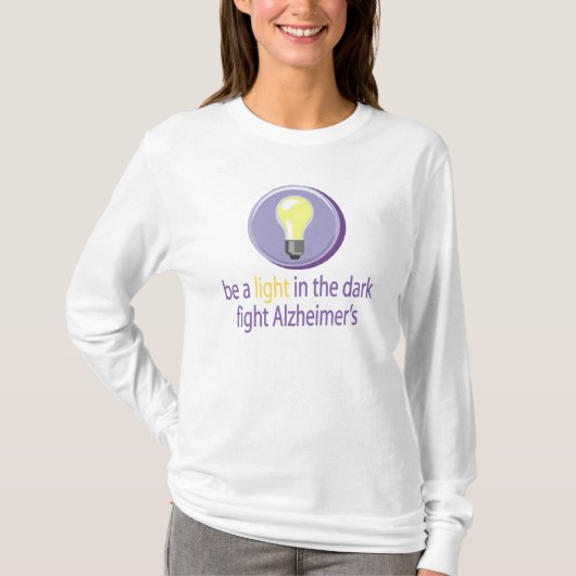 Seien Sie ein Licht - Kampf-Alzheimer T-Shirt (Vorderseite)