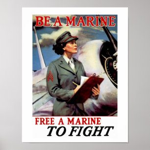 Seien Sie ein Marinesoldat - geben Sie einen Poster