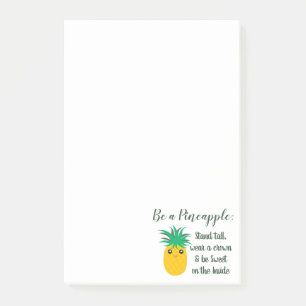 Seien Sie ein Motivierend Zitat von Ananas Post-it Klebezettel
