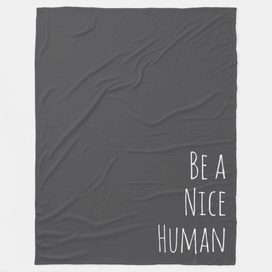 Seien Sie ein netter Mensch Redewendungen Minimali Fleecedecke (Vorderseite)