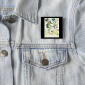 Seien Sie ein nettes Aquarell von Seepferd und Puz Button (Beispiel)