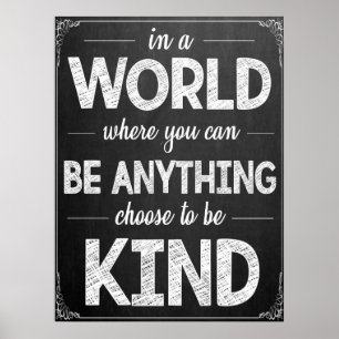 Seien Sie ein nettes Chalkboard Poster