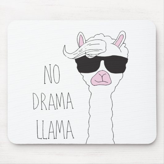 Seien Sie ein No Drama Llama Art Cartoon Mousepad (Vorne)