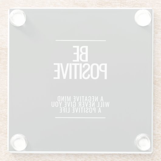 Seien Sie ein positiver Untersetzer (Rückseite)