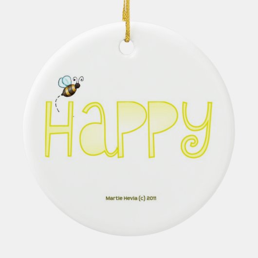 Seien Sie - ein positives Wort nett Keramikornament (Hinten)