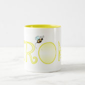 Seien Sie - ein positives Wort stark Zweifarbige Tasse (Mittel)