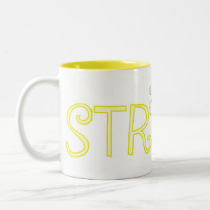 Seien Sie - ein positives Wort stark Zweifarbige Tasse