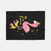 Seien Sie ein Queen Pink Flamingo Skate Roller Wom Fleecedecke (Vorderseite (Horizontal))