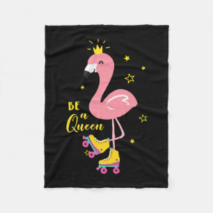Seien Sie ein Queen Pink Flamingo Skate Roller Wom Fleecedecke