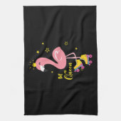 Seien Sie ein Queen Pink Flamingo Skate Roller Wom Geschirrtuch (Vertikal)