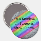Seien Sie ein Rainbow Inspiration Magnet (Vorderseite/Rückseite)