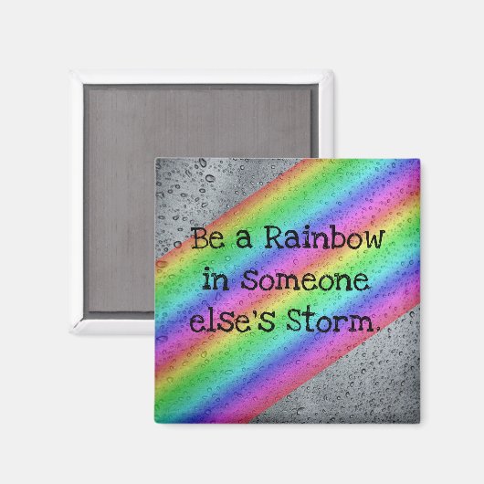 Seien Sie ein Rainbow Inspiration Magnet (Vorderseite/Rückseite)