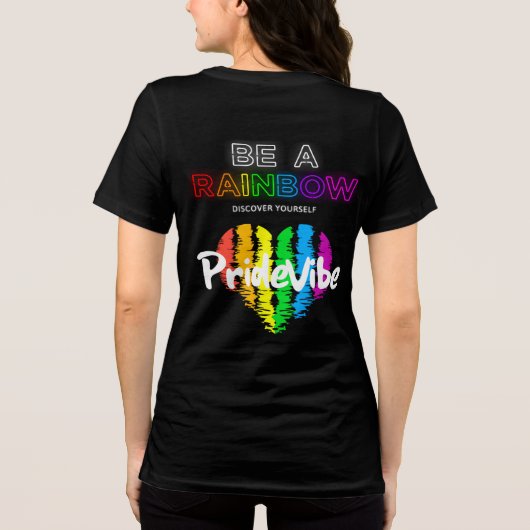 Seien Sie ein Regenbogen Entdecken Sie Ihr eigenes Tri-Blend Shirt (Rückseite)