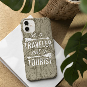 Seien Sie ein Reisender, kein Touristenkartenziffe iPhone 16 Hülle